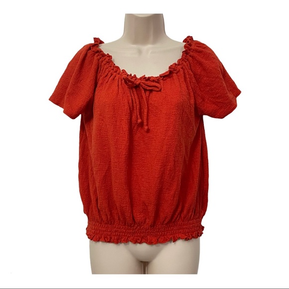 Madewell Texture & Thread Drawstring Top Boho - Picture 3 of 8